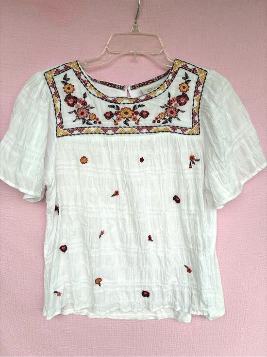 Knox Rose Tops - Knox Rose Embroidered Peasant Blouse Size Small